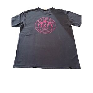 Techstyles Foxys Jost Van Dyke BVI Graphic T-Shirt Mens XL Charcoal Grey Pink